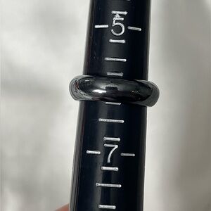 Hematite natural stone ring